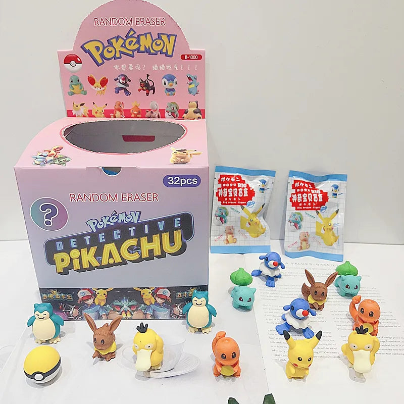 Hello Kitty | Pikachu | Crayon Shin Chan Erasers (32 Pcs.)